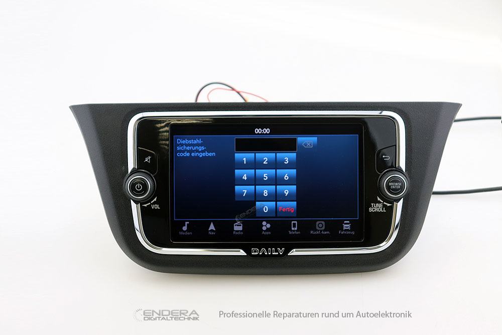 Navigation Displayfehler Reparatur Iveco Daily VI