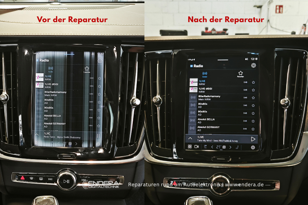 Navi Multimedia Displayfehler Reparatur Volvo V90