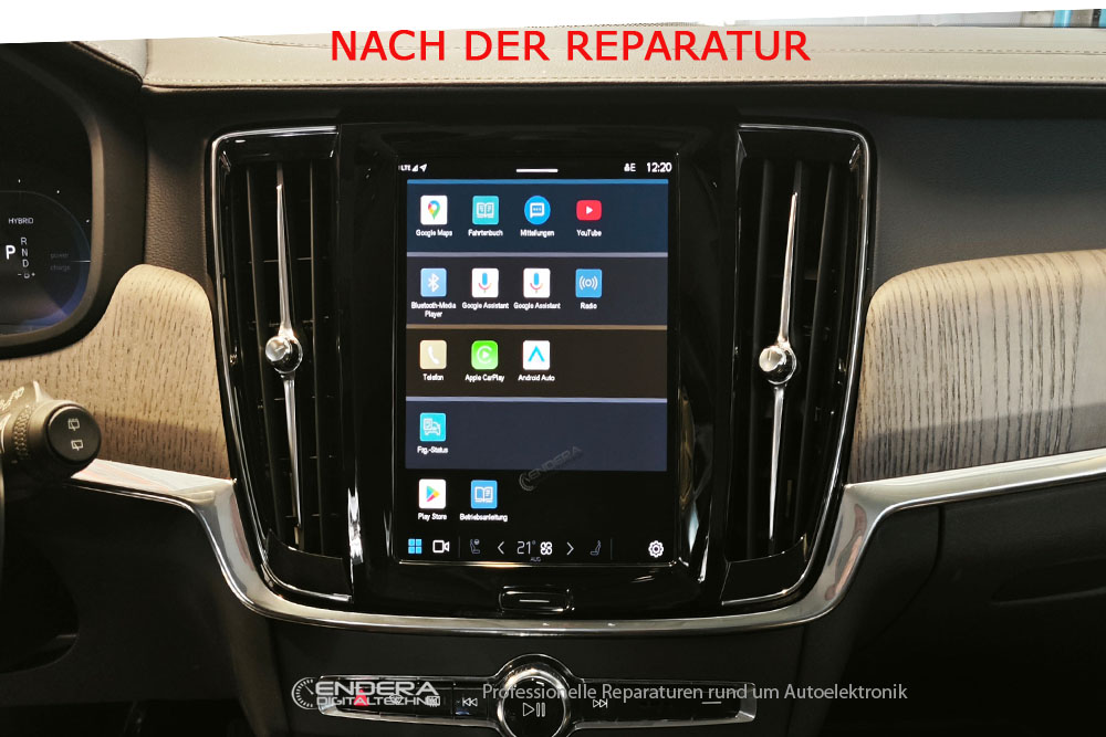 Navi Multi Media Displayfehler Reparatur Volvo S90